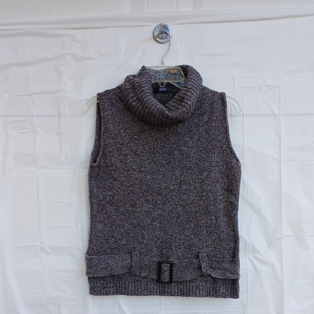 Julio Sleeveless Cowl Neck Belted Sweater Size M